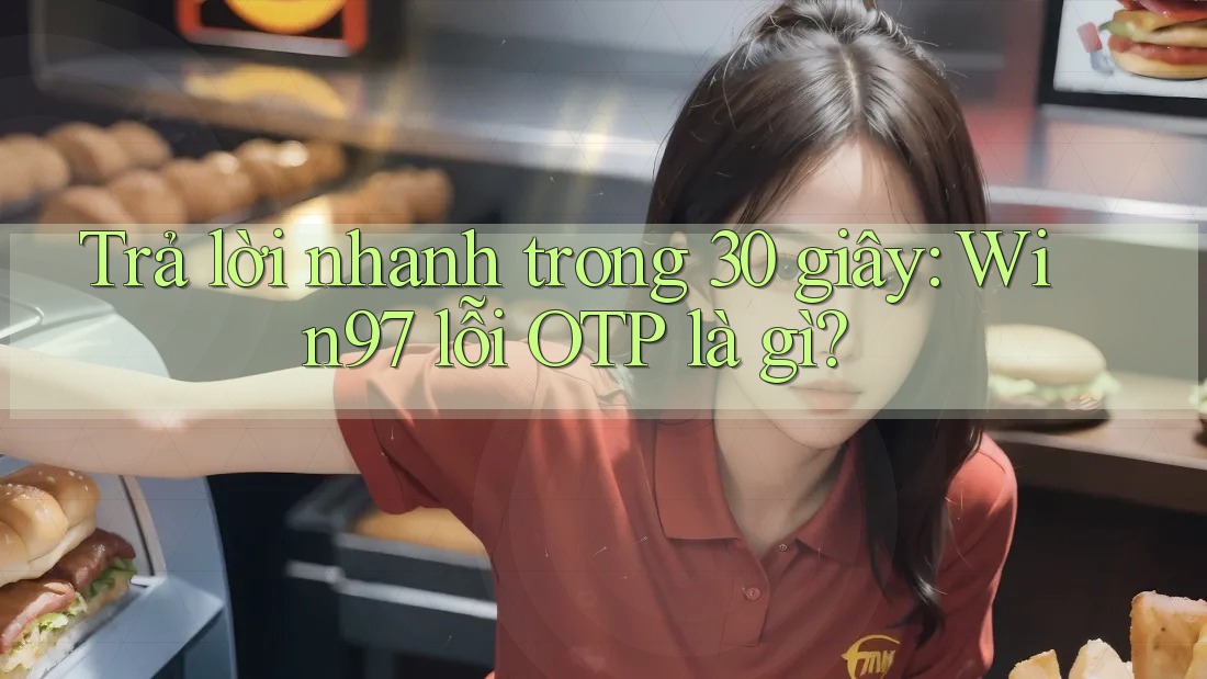 Trả lời nhanh trong 30 giây: Win97 lỗi OTP là gì? Trả lời nhanh trong 30 giây: Win97 lỗi OTP là gì?